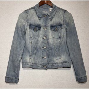 Signature by Levi Strauss Jean Jacket Women Sz Small Blue Light Wash Casual